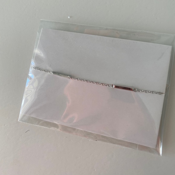 Sterling Silver Dainty Bar Bracelet - Picture 5 of 6